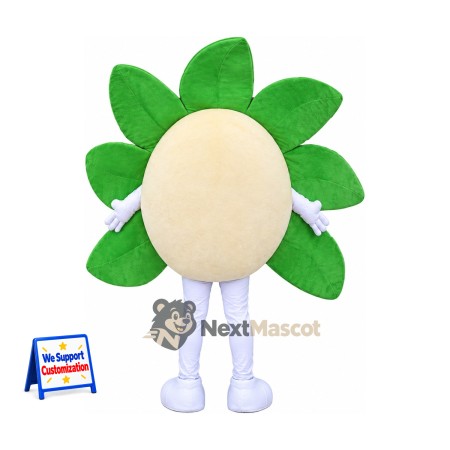 Flower Mascot Costume - Green, White Legs