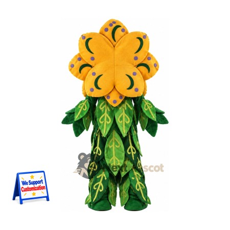 Sunflower Mascot Costume - Patterned Yellow Petals Sunflower Mascot Costume - Patterned Yellow Petals