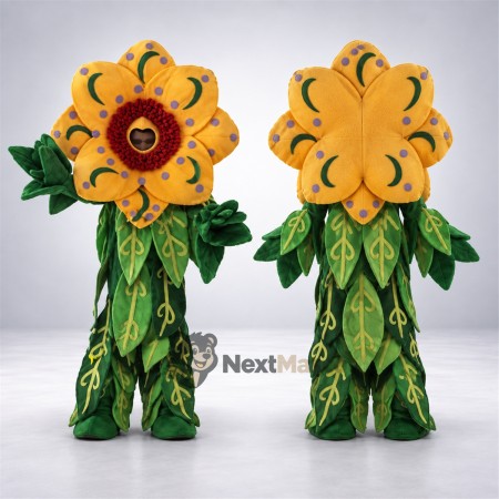 Sunflower Mascot Costume - Patterned Yellow Petals Sunflower Mascot Costume - Patterned Yellow Petals