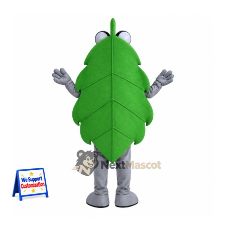 Leaf Mascot Costume - Green, Gray Arms and Legs Leaf Mascot Costume - Green, Gray Arms and Legs
