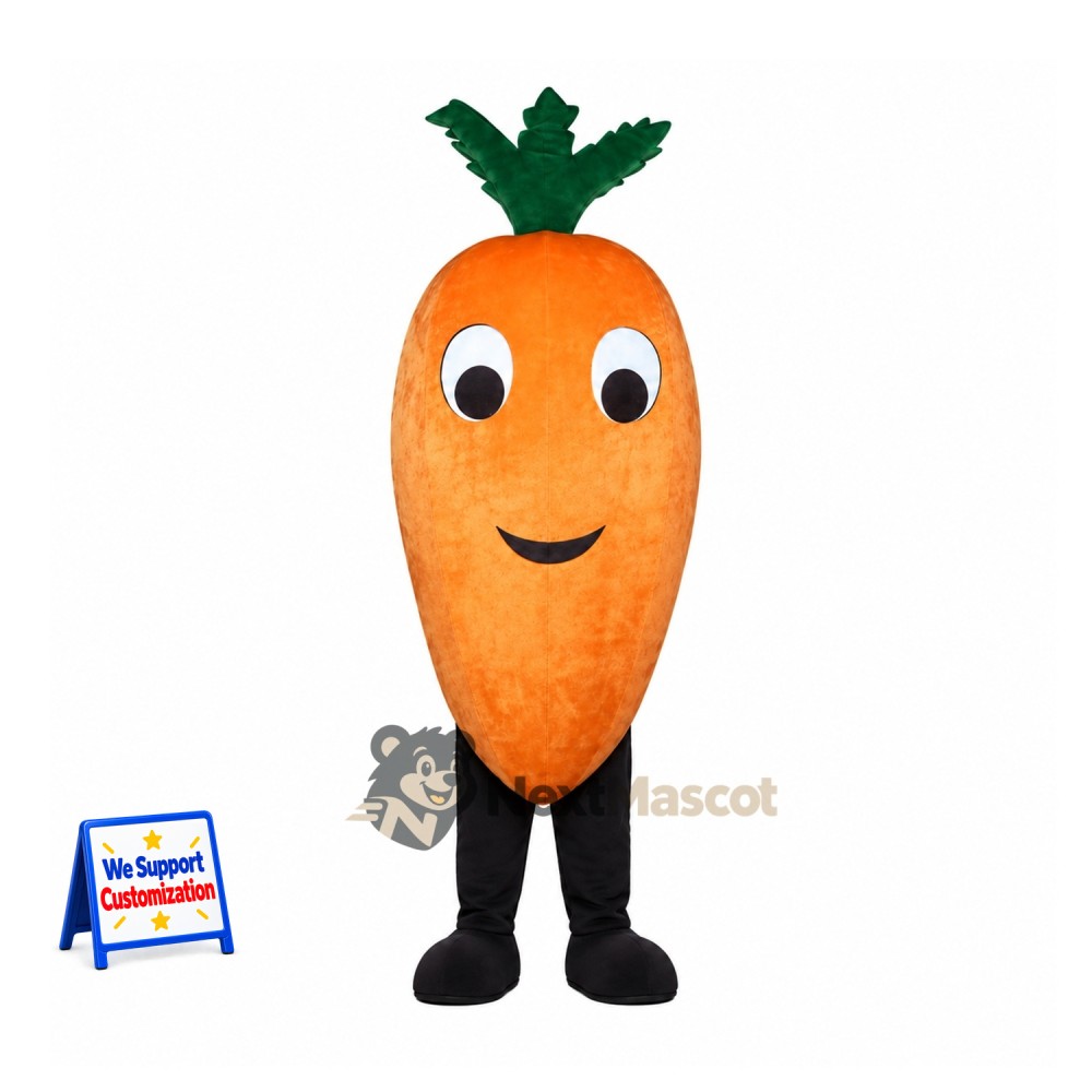 Carrot Mascot Costume - Big Eyes and Black Legs Carrot Mascot Costume - Big Eyes and Black Legs