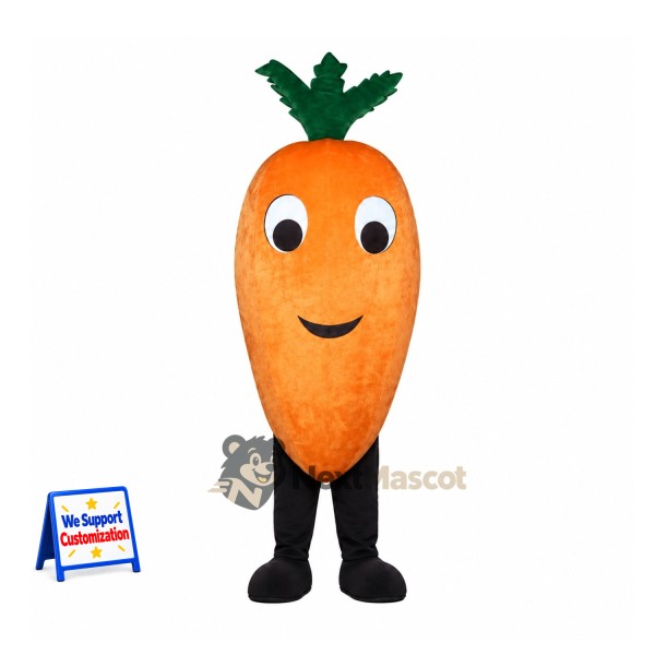 Carrot Mascot Costume - Big Eyes and Black Legs