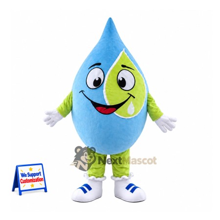 Water Drop Mascot Costume - Blue and Green Water Drop Mascot Costume - Blue and Green