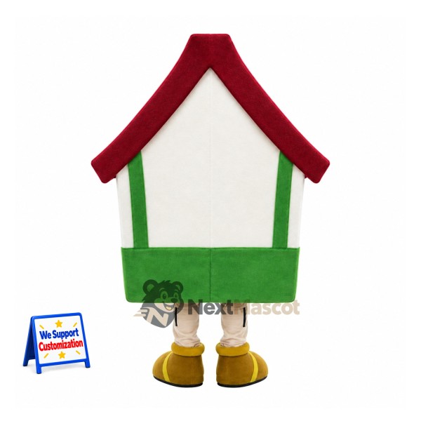 House Mascot Costume - Green and White House Mascot Costume - Green and White