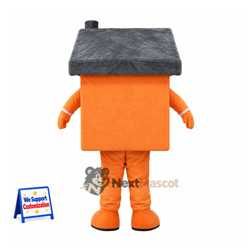 House Mascot Costume - Orange House Mascot Costume - Orange