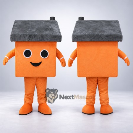 House Mascot Costume - Orange House Mascot Costume - Orange