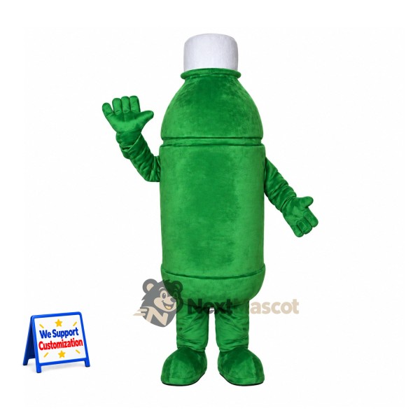 Bottle Mascot Costume - Green for Parades