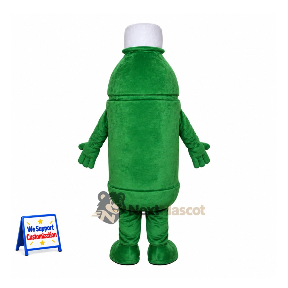 Bottle Mascot Costume - Green for Parades Bottle Mascot Costume - Green for Parades
