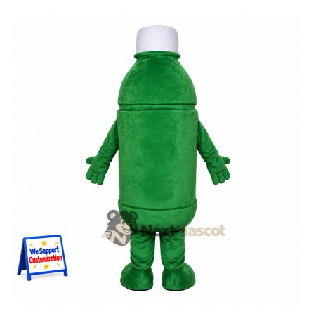 Bottle Mascot Costume - Green for Parades Bottle Mascot Costume - Green for Parades