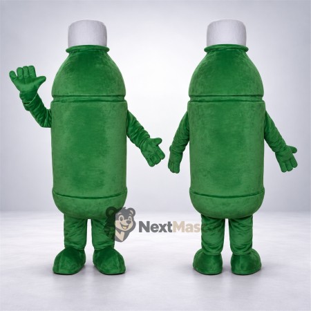 Bottle Mascot Costume - Green for Parades Bottle Mascot Costume - Green for Parades