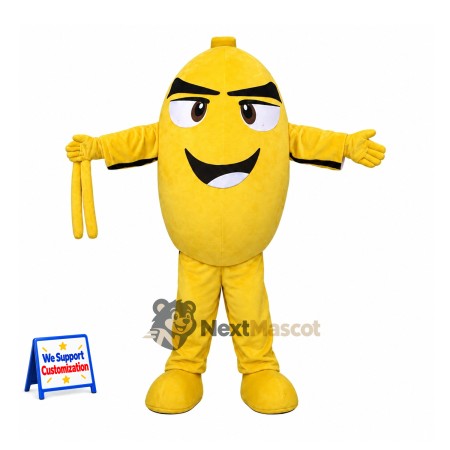 Bottle Mascot Costume - Yellow for Parades Bottle Mascot Costume - Yellow for Parades