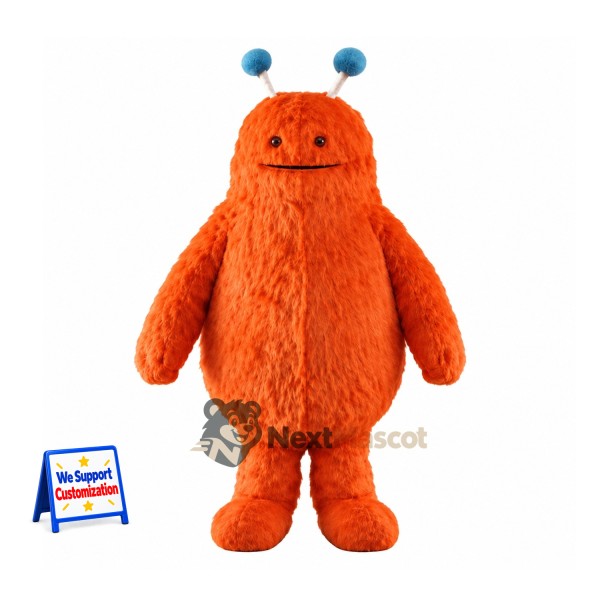 Furry Monster Mascot Costume - Orange