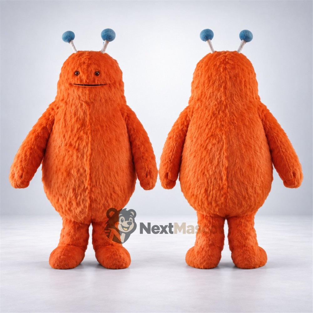 Furry Monster Mascot Costume - Orange Furry Monster Mascot Costume - Orange
