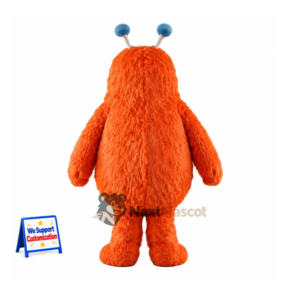 Furry Monster Mascot Costume - Orange Furry Monster Mascot Costume - Orange