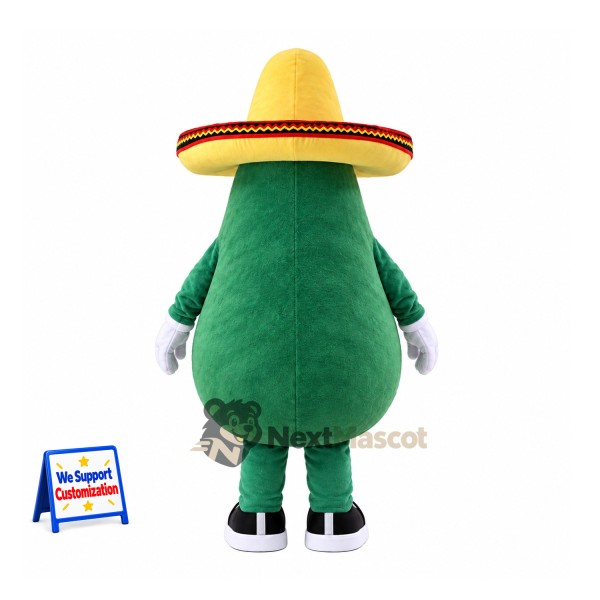 Avocado Mascot Costume - Sombrero