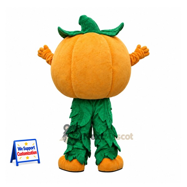Jack O Lantern Mascot Costume - Green Leaf Pants for School Events Jack O Lantern Mascot Costume - Green Leaf Pants for School Events