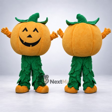 Jack O Lantern Mascot Costume - Green Leaf Pants for School Events Jack O Lantern Mascot Costume - Green Leaf Pants for School Events