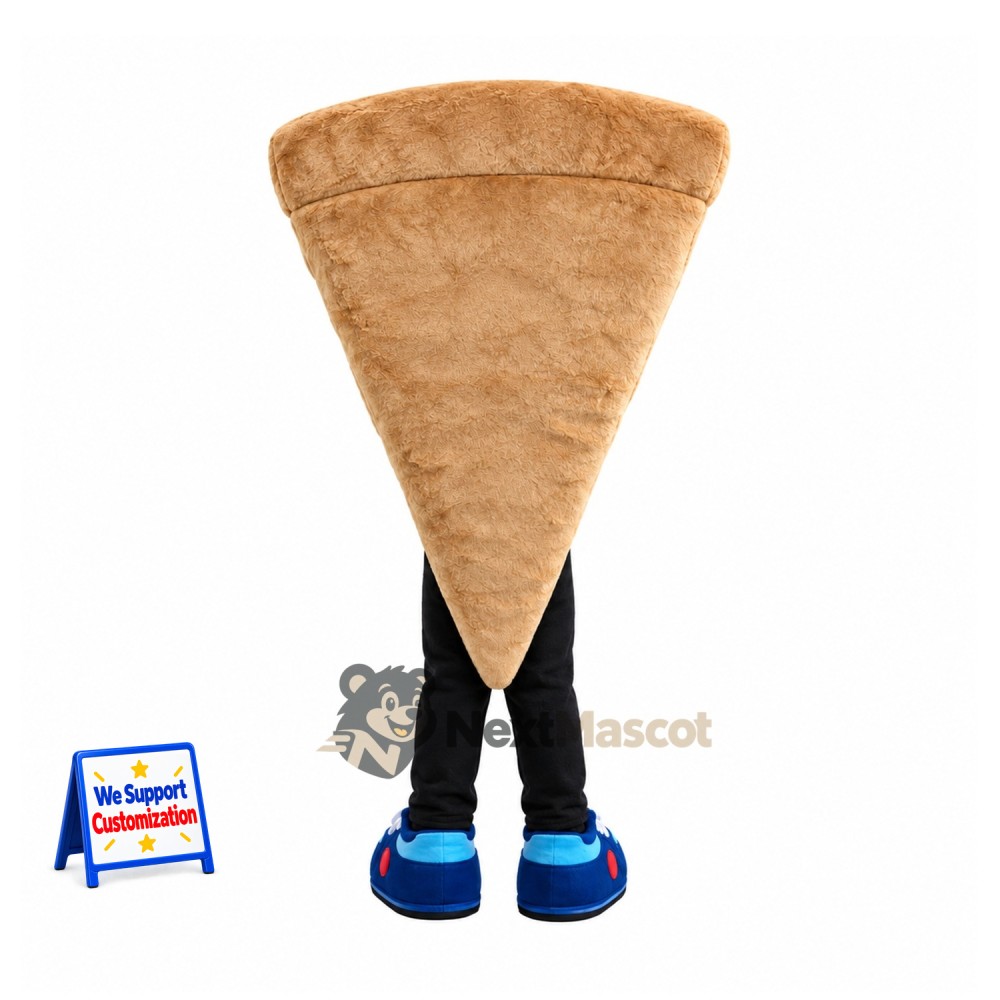 Pizza Slice Mascot Costume - Pepperoni and Blue Shoes Pizza Slice Mascot Costume - Pepperoni and Blue Shoes