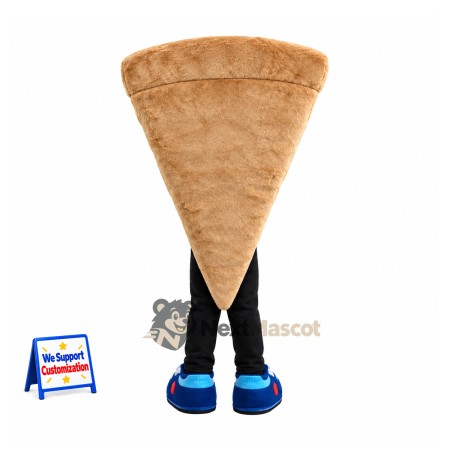 Pizza Slice Mascot Costume - Pepperoni and Blue Shoes Pizza Slice Mascot Costume - Pepperoni and Blue Shoes