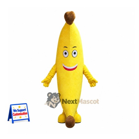 Banana Mascot Costume - Brown Tips Banana Mascot Costume - Brown Tips