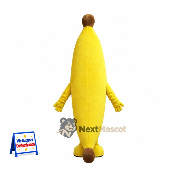 Banana Mascot Costume - Brown Tips Banana Mascot Costume - Brown Tips