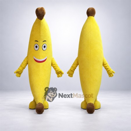 Banana Mascot Costume - Brown Tips Banana Mascot Costume - Brown Tips