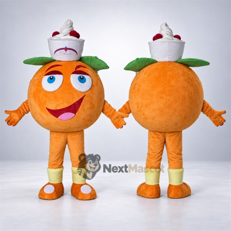Orange Mascot Costume - Chef Style Orange Mascot Costume - Chef Style
