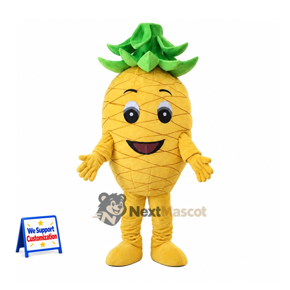 Pineapple Mascot Costume - Big Eyes and Short Leaves Pineapple Mascot Costume - Big Eyes and Short Leaves