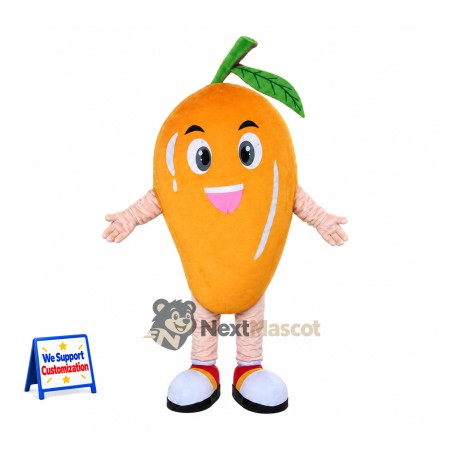 Mango Mascot Costume - White Gloves and Sneakers