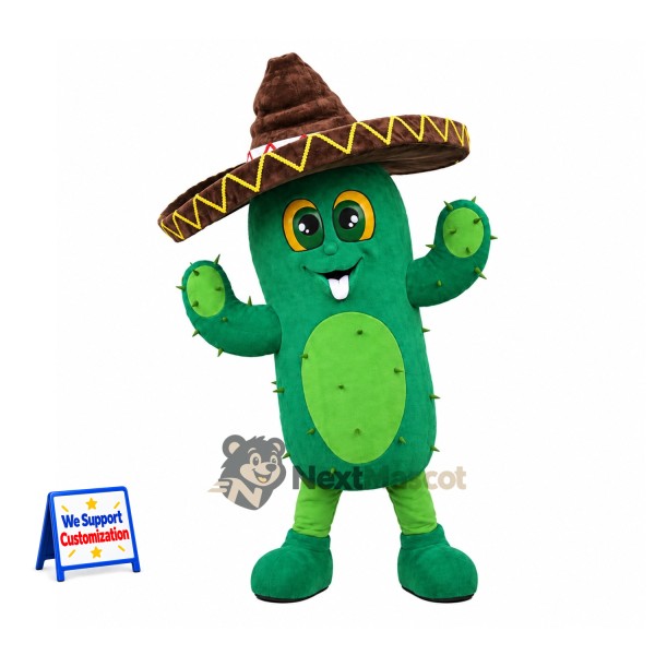 Cactus Mascot Costume - Sombrero
