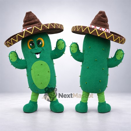 Cactus Mascot Costume - Sombrero Cactus Mascot Costume - Sombrero