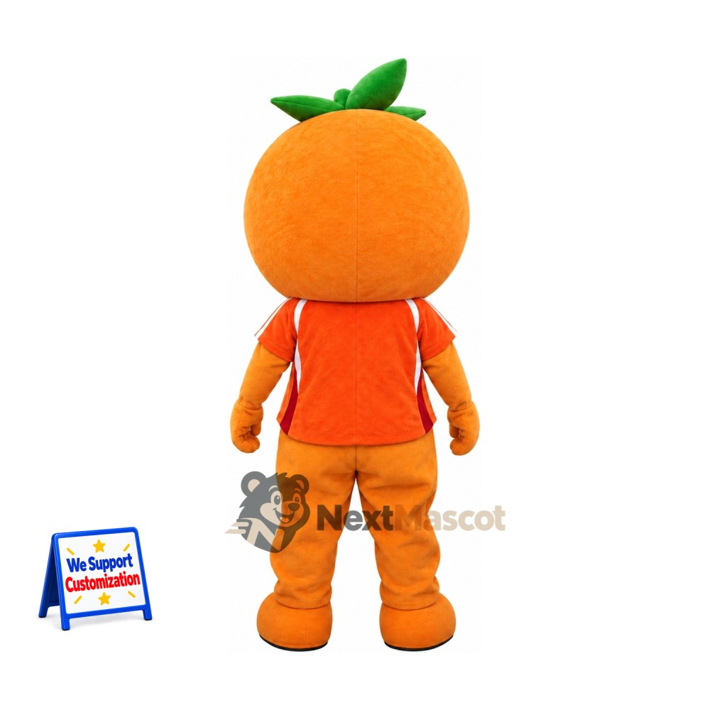 Orange Slice Head Character Mascot Costume