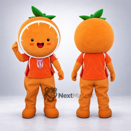 Orange Slice Head Character Mascot Costume