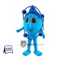 Atom Character Mascot Costume - Blue