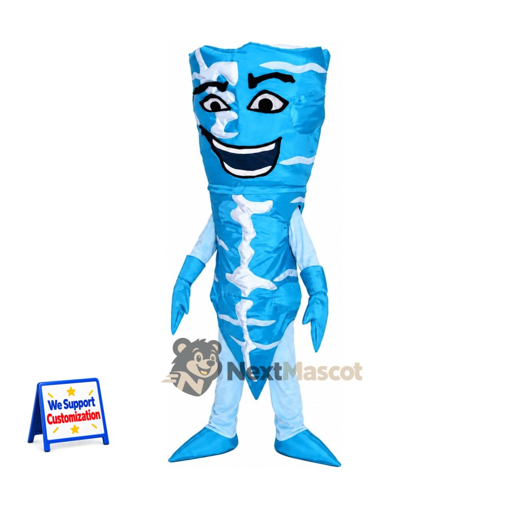 Tornado Mascot Costume - Blue Tornado Mascot Costume - Blue