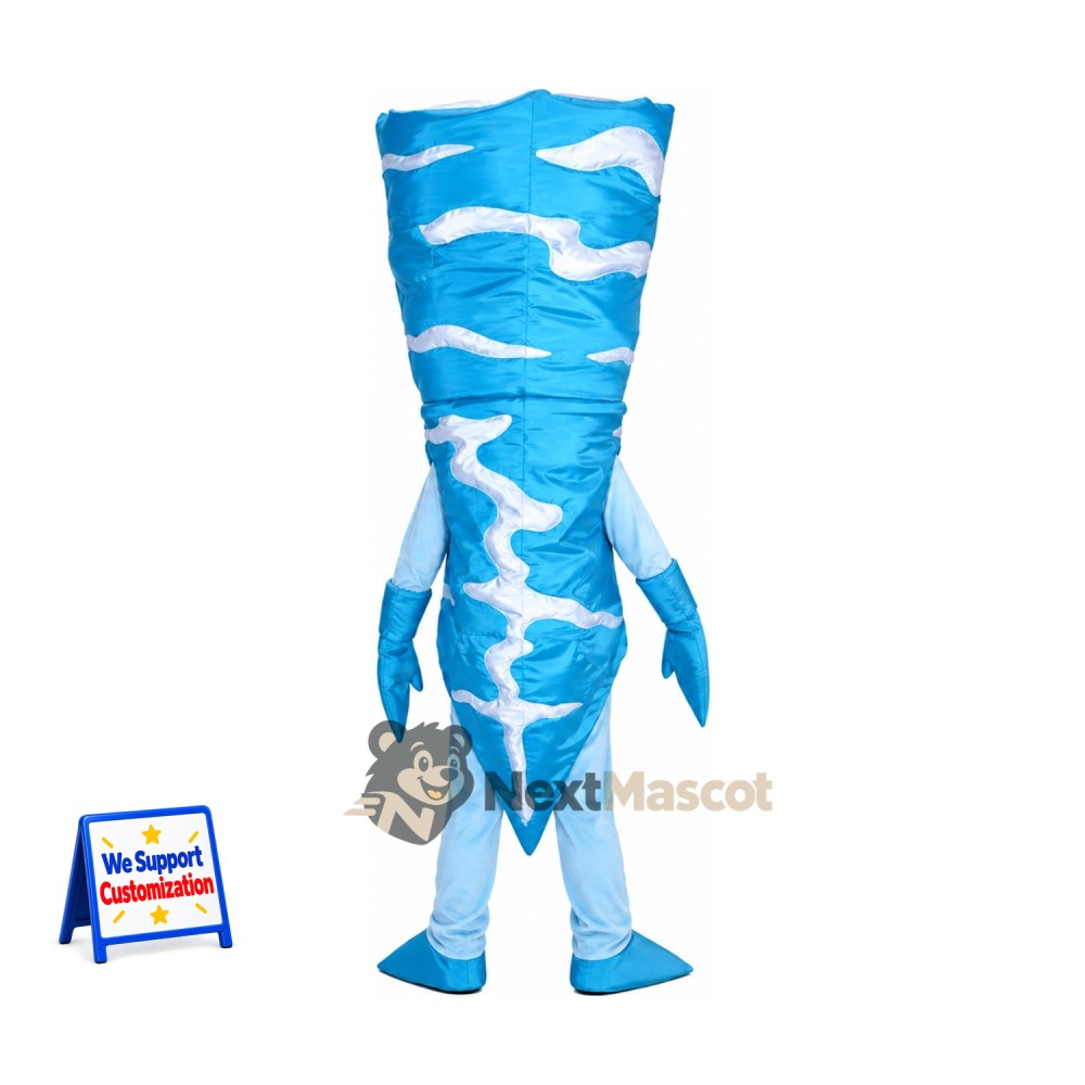 Tornado Mascot Costume - Blue Tornado Mascot Costume - Blue