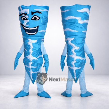 Tornado Mascot Costume - Blue Tornado Mascot Costume - Blue
