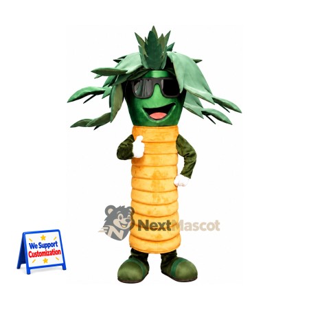 Palm Tree Mascot Costume - Sunglasses Palm Tree Mascot Costume - Sunglasses