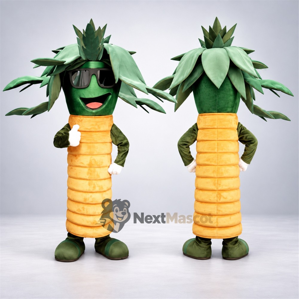Palm Tree Mascot Costume - Sunglasses Palm Tree Mascot Costume - Sunglasses
