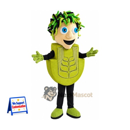 Corn Head Boy Mascot Costume