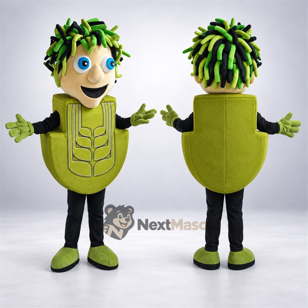 Corn Head Boy Mascot Costume