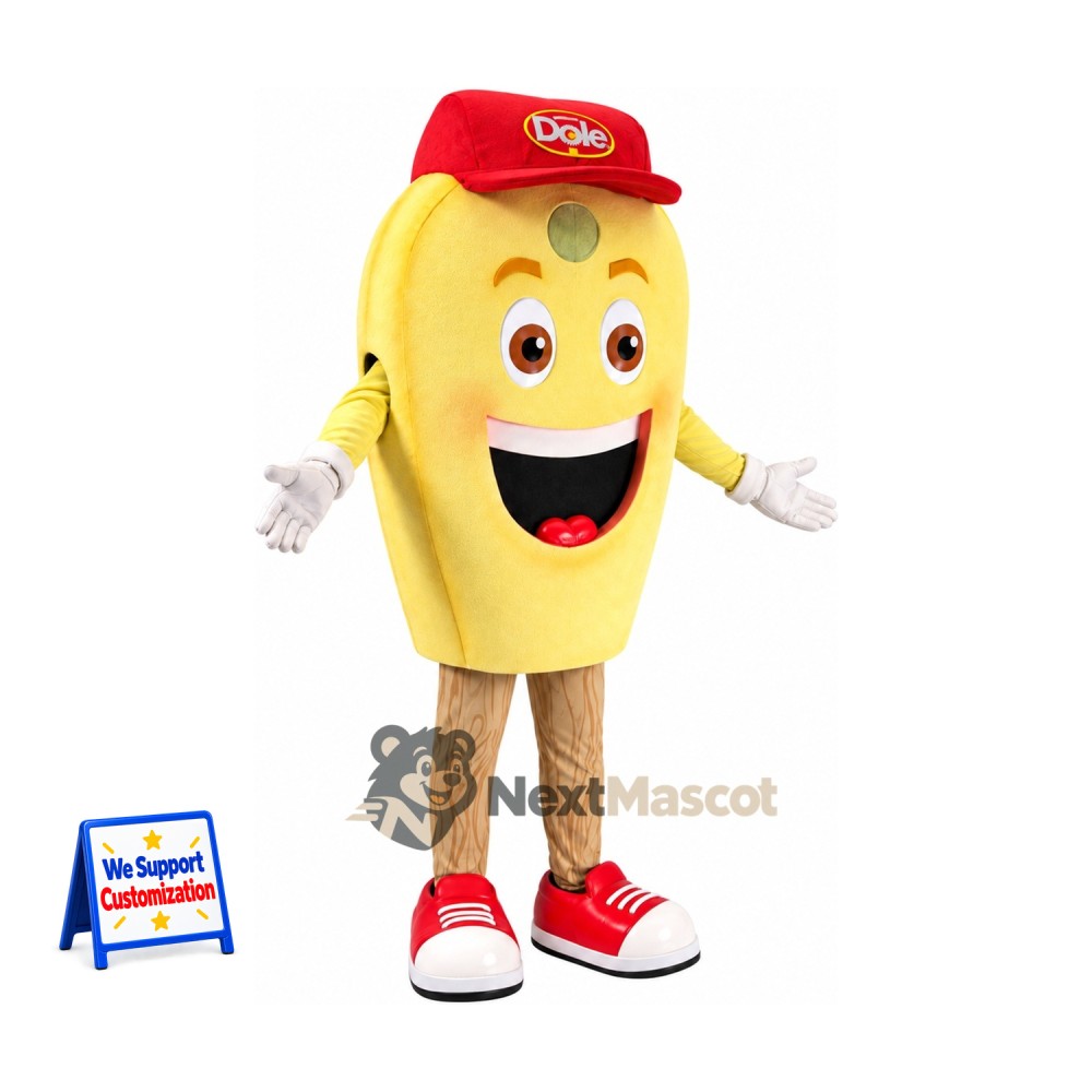 Banana Mascot Costume - Red Cap Banana Mascot Costume - Red Cap