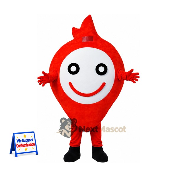 Smiley Drop Mascot Costume - Red