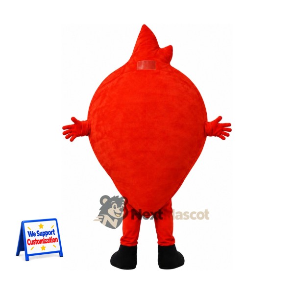 Smiley Drop Mascot Costume - Red