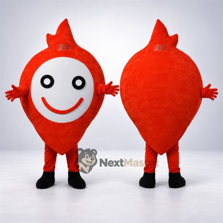 Smiley Drop Mascot Costume - Red Smiley Drop Mascot Costume - Red