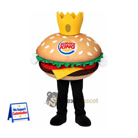 Burger Mascot Costume - Crown for Food Festivals