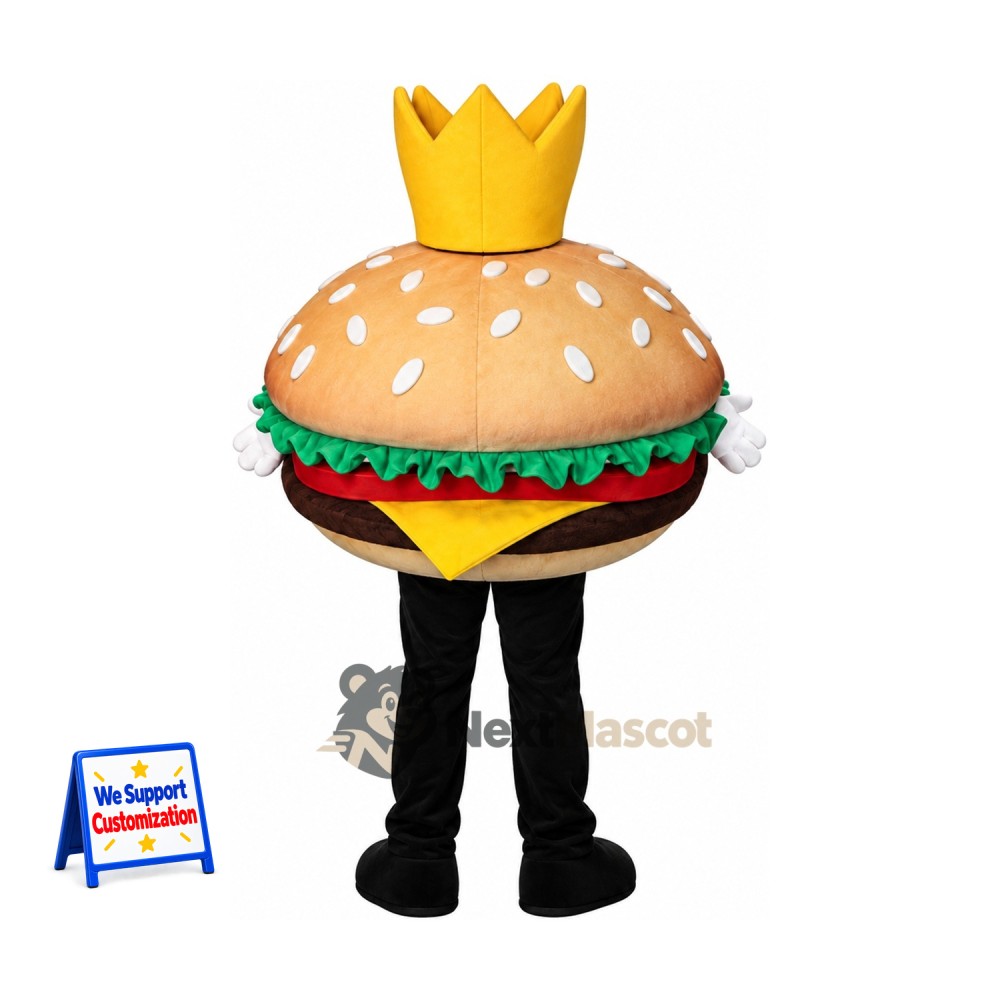 Burger Mascot Costume - Crown for Food Festivals