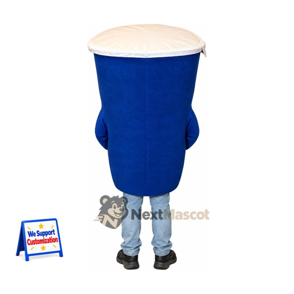 Yogurt Cup Mascot Costume - Blue