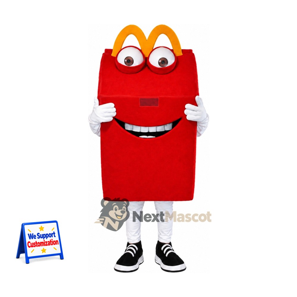 Meal Box Mascot Costume - Red Meal Box Mascot Costume - Red