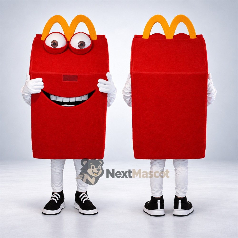 Meal Box Mascot Costume - Red Meal Box Mascot Costume - Red